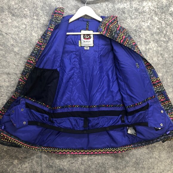 Burton Coat Ski Jacket Womens XS Rainbow Striped Fair Isle DryRide Snowboard - Picture 5 of 10